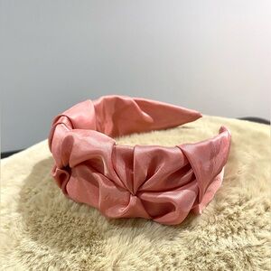 Elegant Pink Satin Headband